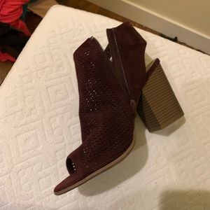 Fall Maroon Colored block heels